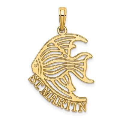 St. Martin Under Angelfish Charm 14k Gold Polished K8187, MPN: K8187, 637218088850