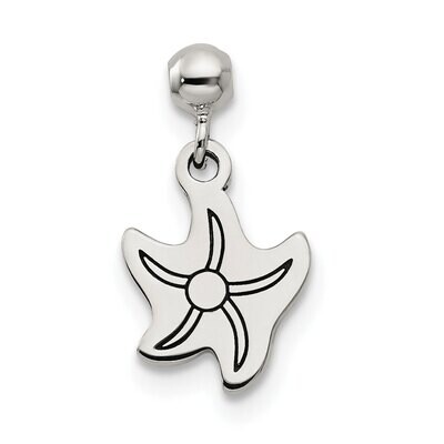 Star Fish Charm Sterling Silver Dangle QMM148, MPN: QMM148,