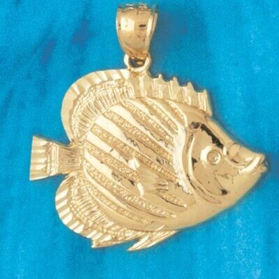 Dazzlers Jewelry Angelfish Pendant Necklace Charm Bracelet in Yellow, White or Rose Gold 658, MPN: …