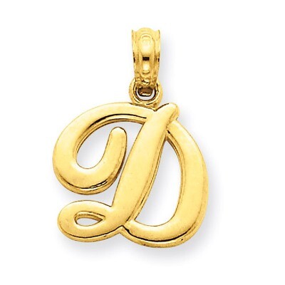 D Script Initial Pendant 14k Gold YC993D, MPN: YC993D, 637218007011