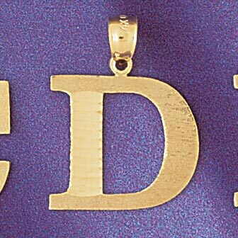 Dazzlers Jewelry Initial D Pendant Necklace Charm Bracelet in Yellow, White or Rose Gold 9572d, MPN…