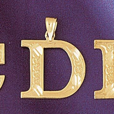 Dazzlers Jewelry Initial D Pendant Necklace Charm Bracelet in Yellow, White or Rose Gold 9571d, MPN…