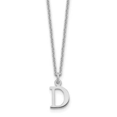 Letter D Initial Pendant with Chain 14k White Gold Cutout XNA727W/D, MPN: XNA727W/D, 191101672330