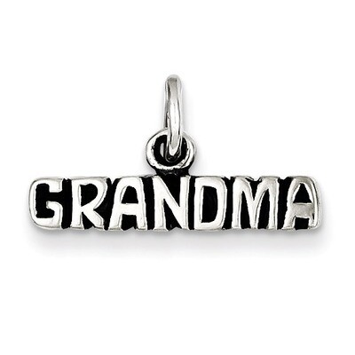 Grandma Charm Antiqued Sterling Silver QC6017, MPN: QC6017, 883957914114