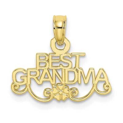 Best Grandma with Flower Pendant 10k Gold 10C3006, MPN: 10C3006,