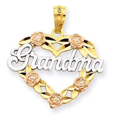 Grandma Heart Pendant 14k Two-tone Gold K2680, MPN: K2680, 886774098425