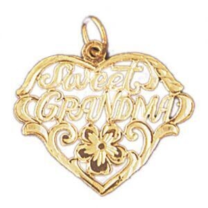 Dazzlers Jewelry Grandma Of Twins Pendant Necklace Charm Bracelet in Yellow, White or Rose Gold 100…