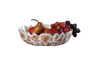 Mottahedeh Sacred Bird &amp; Butterfly Scalloped Bowl HC613, MPN: HC613,