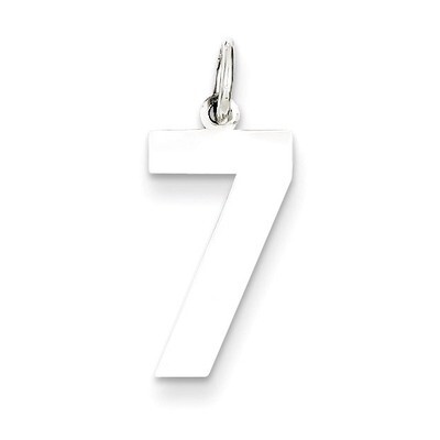 Medium Pendant Polished Number 7 Sterling Silver QMS07, MPN: QMS07, 883957481012