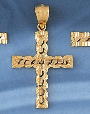 Dazzlers Jewelry Cross Pendant Necklace Charm Bracelet in Yellow, White or Rose Gold 8015, MPN: DZ-…