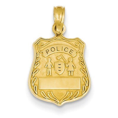 Police Badge Pendant 14k Gold C3099, MPN: C3099, 637218040797