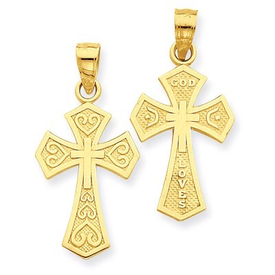 Reversible Passion Cross Pendant 14k Gold C4175, MPN: C4175, 886774023045