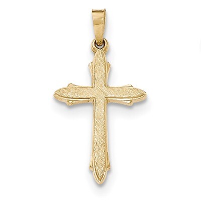 Polished Passion Cross Pendant 14k Gold Textured XR1482, MPN: XR1482, 191101458934