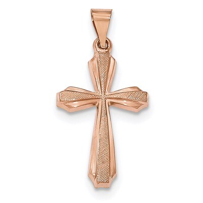 Textured, Brushed and Polished Passion Cross Pendant 14k Rose Gold XR1428, MPN: XR1428, 191101458897