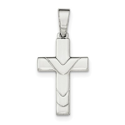 Cross Pendant Sterling Silver Polished QC8116, MPN: QC8116, 191101365300