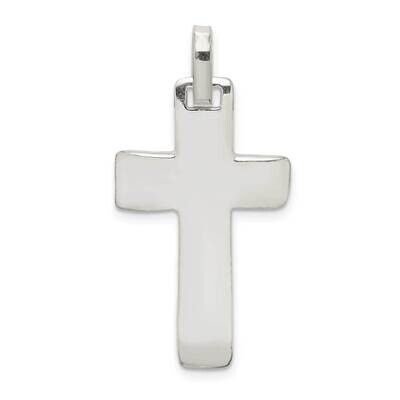 Cross Pendant Sterling Silver Polished QC9680, MPN: QC9680, 886774082479