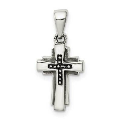 Cross Pendant Sterling Silver Antiqued QC9364, MPN: QC9364, 883957855196