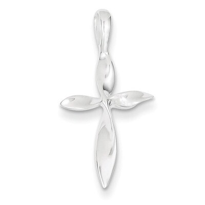 Twisted Cross Pendant Sterling Silver QC6664, MPN: QC6664, 883957571690