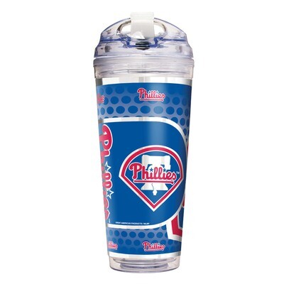 MLB Philadelphia Phillies 24 oz Double Wall Acrylic Tumbler GC6594, MPN: GC6594,