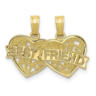 Best Friend 2 Piece Break-A-Part Charm 10k Gold 10D3891, MPN: 10D3891, 63721815360
