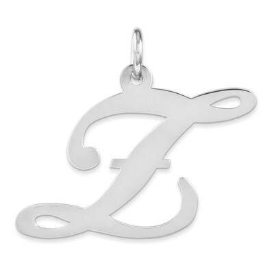 Fancy Script Initial Z Charm Sterling Silver Large QC5090Z, MPN: QC5090Z, 883957326764