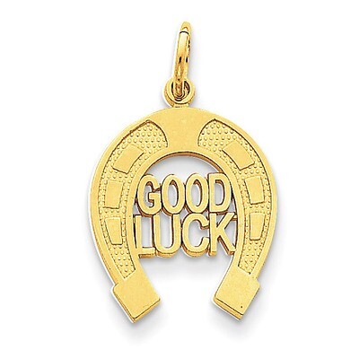 Horseshoe Good Luck Charm 14k Gold C1463, MPN: C1463, 883957855646