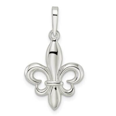 Fleur De Lis Pendant Sterling Silver QC11074, MPN: QC11074,