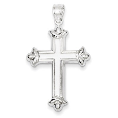 Fleur-de-lis Cross Pendant Sterling Silver Rhodium-plated QC5257, MPN: QC5257, 883957912615