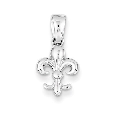 Fleur de lis Pendant Sterling Silver Rhodium-plated QC7884, MPN: QC7884, 883957575278