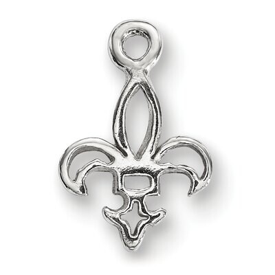 Fleur de Lis Charm Sterling Silver Polished SS4953, MPN: SS4953,