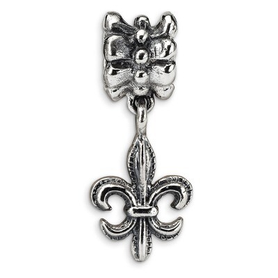 Fleur de Lis Dangle Bead - Sterling Silver QRS1613, MPN: QRS1613, 883957307275