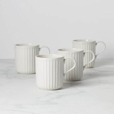 Lenox French Perle Scallop Mug Set of 4 893549, MPN: 893549,