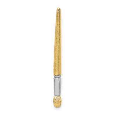 3-D Oil Paint Brush Charm 14k Gold Rhodium K9314, MPN: K9314, 637218104543