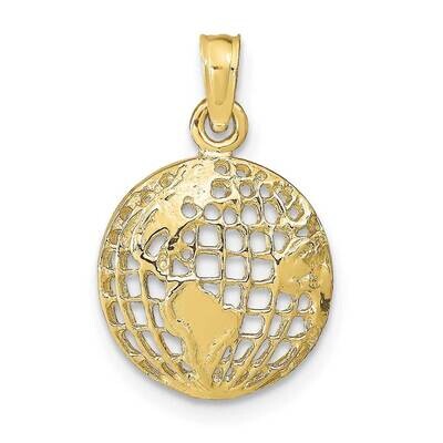 Globe Pendant 10k Gold Polished 10D1208, MPN: 10D1208,