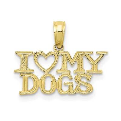 I Heart My Dogs Pendant 10k Gold 10K3422, MPN: 10K3422,