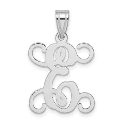 Initial Letter E Pendant 10k White Gold 10XNA518W/E, MPN: 10XNA518W/E,