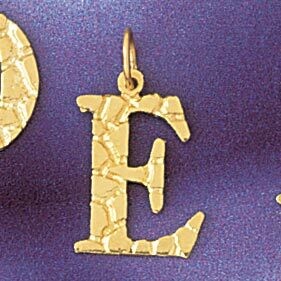 Dazzlers Jewelry Initial E Pendant Necklace Charm Bracelet in Yellow, White or Rose Gold 9574e, MPN…