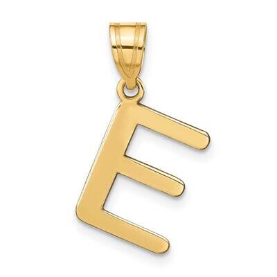 Bubble Letter E Initial Pendant 14k Gold Polished YC1441E, MPN: YC1441E, 196904086841