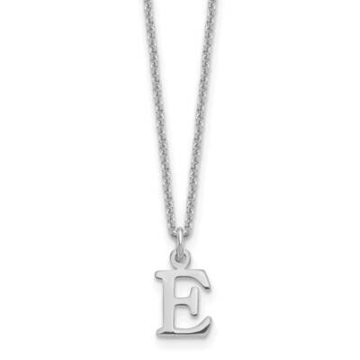 Letter E Initial Pendant with Chain 14k White Gold Cutout XNA727W/E, MPN: XNA727W/E, 191101672330