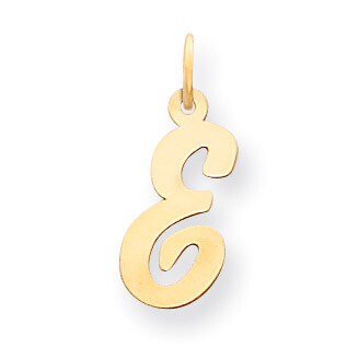 Initial E Charm 14k Gold Medium Script YC660E, MPN: YC660E, 886774137148