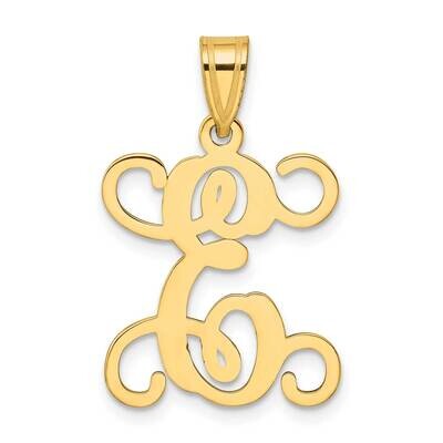 Initial Letter E Pendant 14k Gold Casted High Polished XNA518Y/E, MPN: XNA518Y/E,