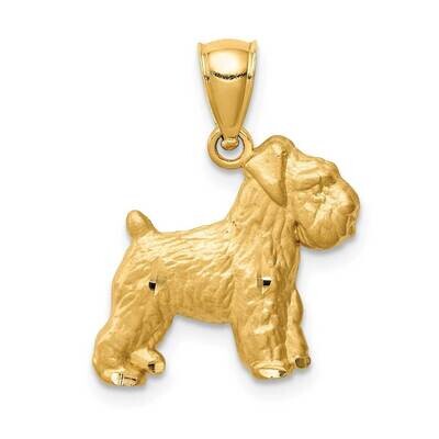 Mini Schnauzer Pendant 14k Gold Diamond-cut C4730, MPN: C4730, 883957606392