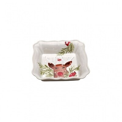 Casafina Deer Friends White Square Baker DF637-WHI, MPN: DF637-WHI, 840289015247