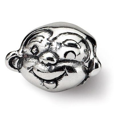 Monkey Bead - Sterling Silver QRS1130, MPN: QRS1130, 883957735108