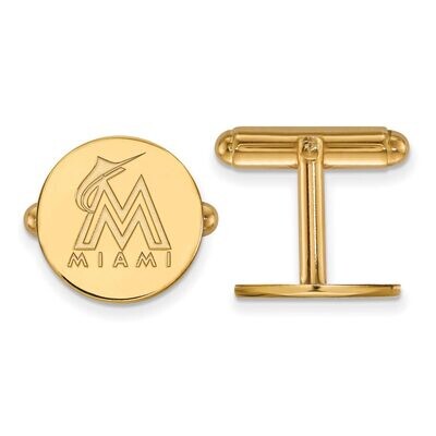 Miami Marlins Cufflinks Gold-plated Silver GP007MIN, MPN: GP007MIN, 886774905396