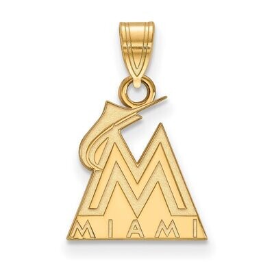 Miami Marlins Small Pendant 14k Yellow Gold 4Y002MIN, MPN: 4Y002MIN, 886774858708