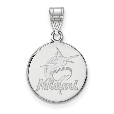 MLB Miami Marlins Medium Disc Pendant Sterling Silver Rhodium-plated SS028MIN, MPN: SS028MIN, 19110…