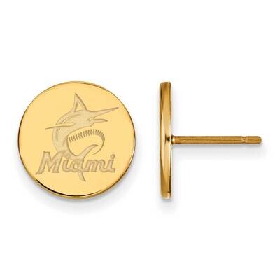 MLB Miami Marlins Small Disc Earrings Gold-plated Sterling Silver GP032MIN, MPN: GP032MIN, 19110185…