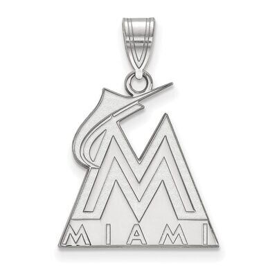 Miami Marlins Large Pendant 14k White Gold 4W004MIN, MPN: 4W004MIN, 886774830650