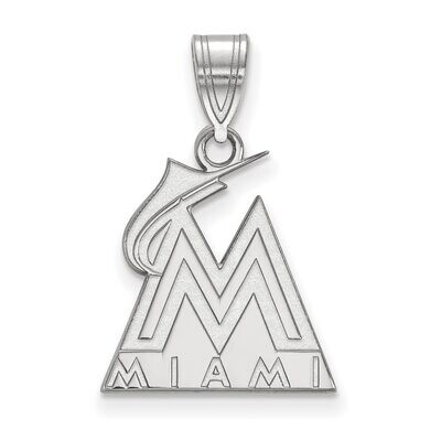 Miami Marlins Medium Pendant 14k White Gold 4W003MIN, MPN: 4W003MIN, 886774828947